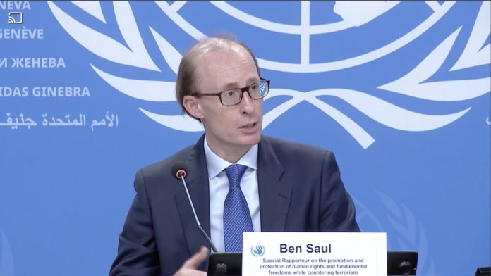 Special Rapporteur Ben Saul on Human Rights and Counterterrorism